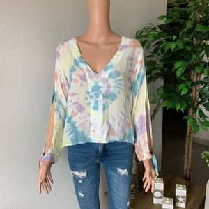 Chaser Viscose Pastel Tie-Dye Blouse (S)